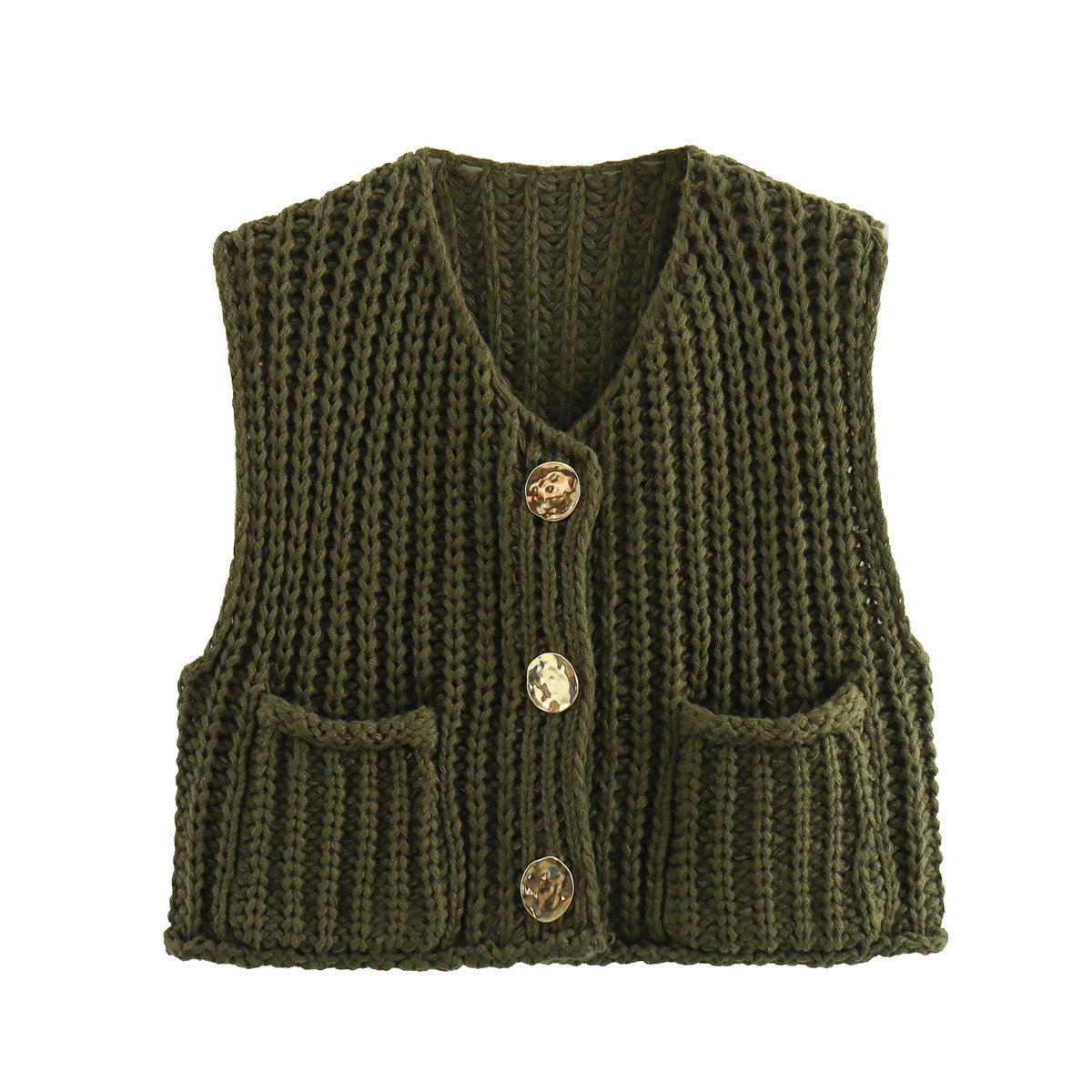 WW | Ärmellose Gestrickte Weste
