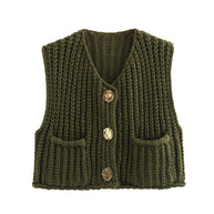WW | Ärmellose Gestrickte Weste