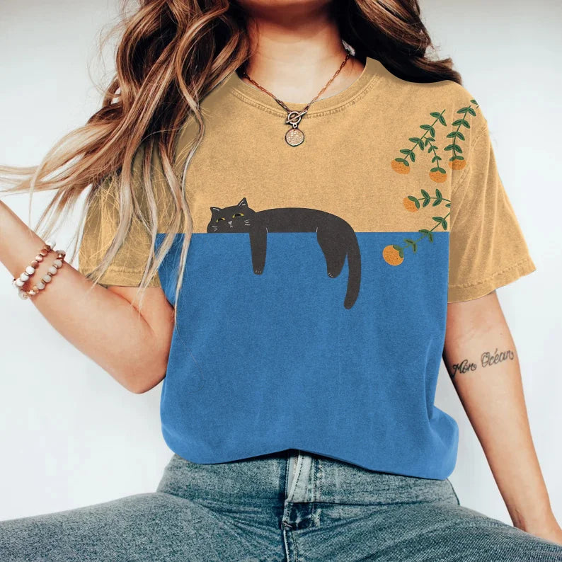 WW | Stylisches Zweifarbiges T-Shirt