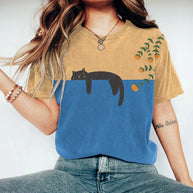 WW | Stylisches Zweifarbiges T-Shirt