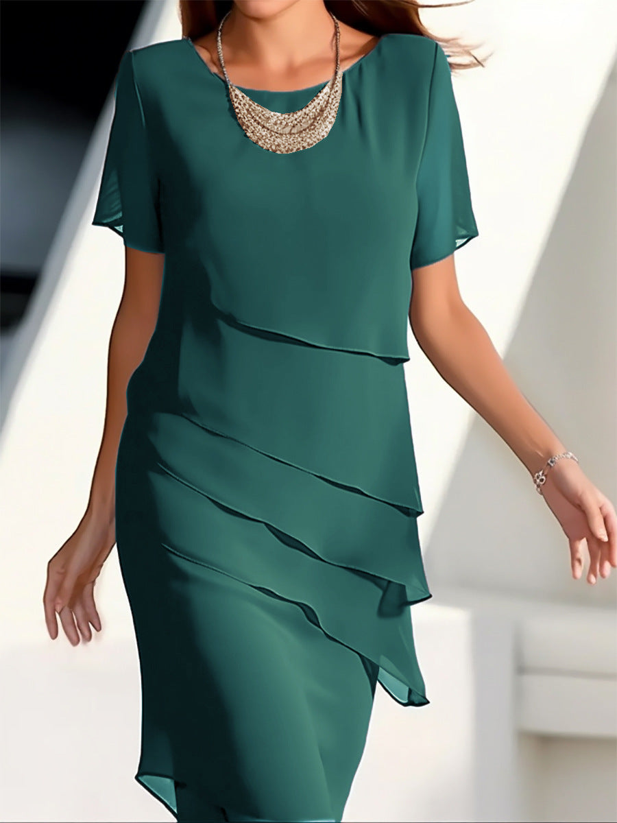 WW | Stilvolles Mid-Waist-Kleid mit Splicing-Detail