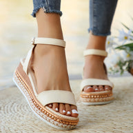 WW | Elegante Damen Schnalle Komfort Plattform Sandalen