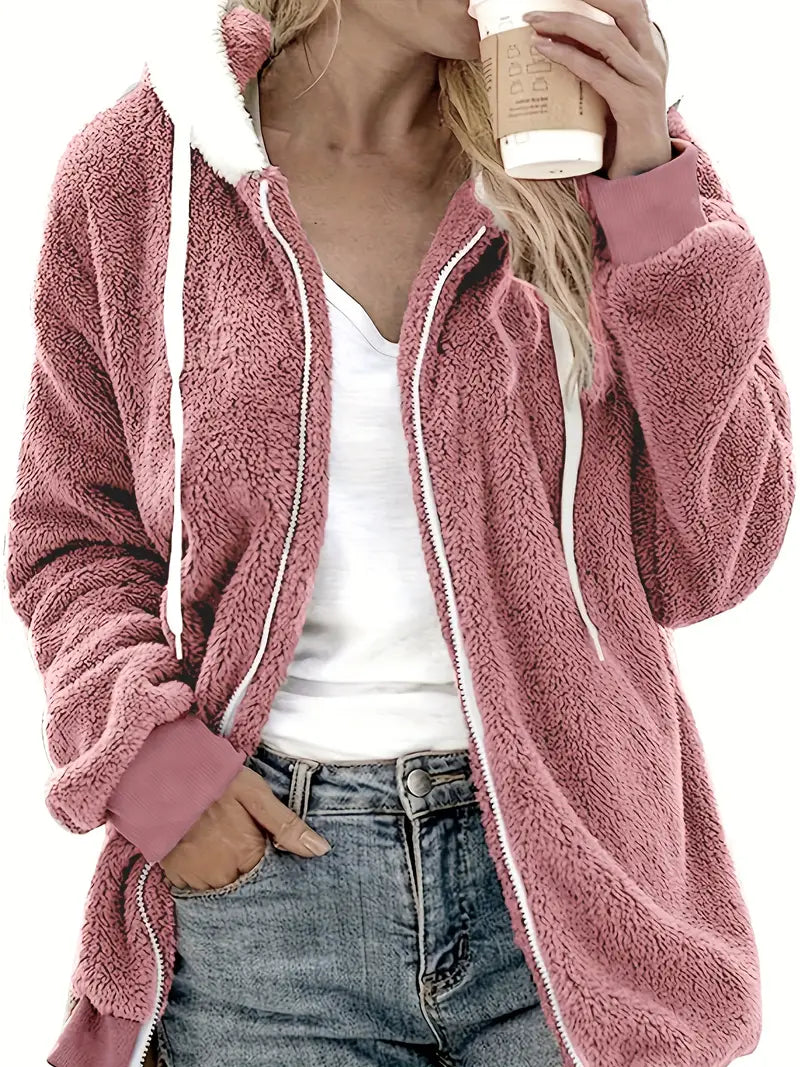 WW | Oversized Teddyjacke für Damen | Warme und stilvolle Winterjacke