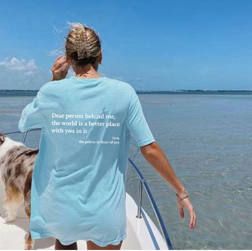 WW | Damen T-Shirt Mit Rundhalsausschnitt Und Slogan