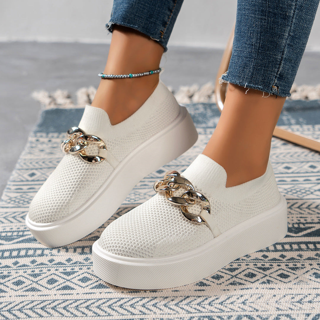 W&W Mode Flachschuhe für Damen - Atmungsaktive Mesh-Schuhe