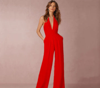 WW | Ärmelloser Halterneck Jumpsuit