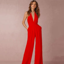 WW | Ärmelloser Halterneck Jumpsuit