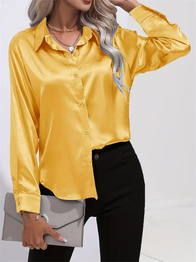 WW | Luxuriöse Satinbluse
