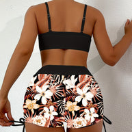 WW | Bikini Satz Mit Hoher Taille Und Kordelzug Für Damen