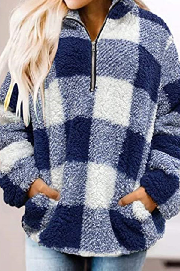 WW | Gemütliche Urlaubsangebote Sherpa Plaid Pullover