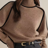 WW | Pullover - Damen Luxus Rollkragenpullover