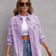 WW - Trendige Frühlingsjacke aus designtem Denim