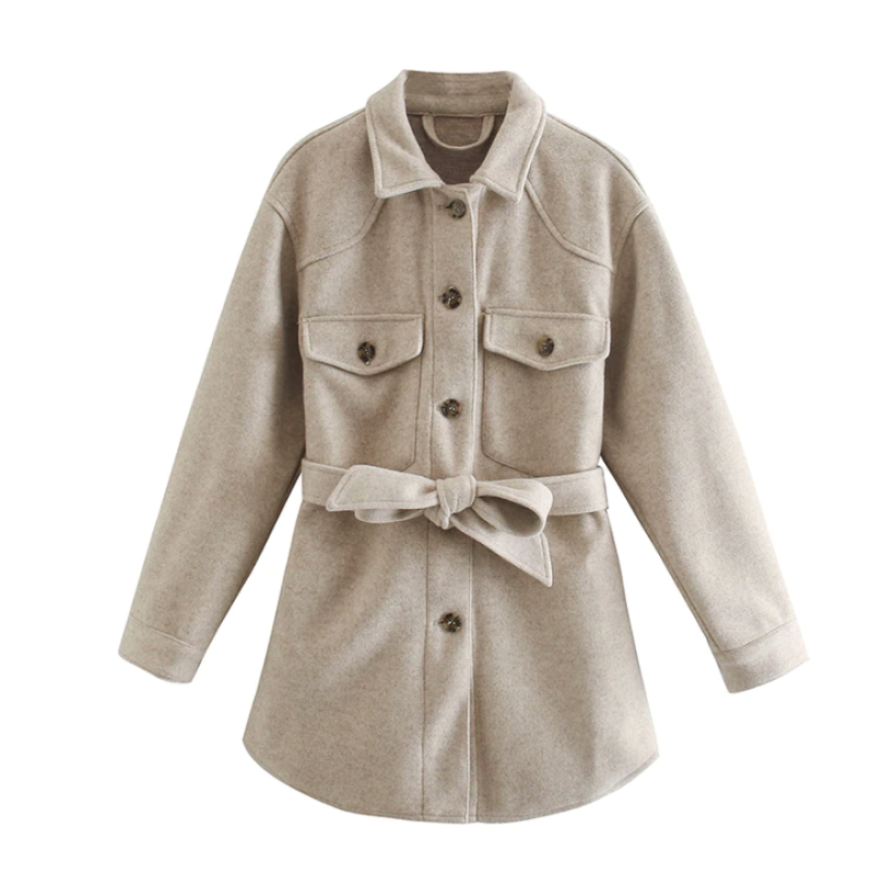 W&W Mode | Damen Mid-Length Wollmantel - Stilvoller und Eleganter Übermantel
