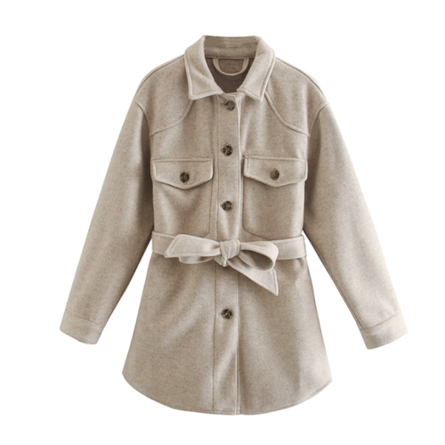 W&W Mode | Damen Mid-Length Wollmantel - Stilvoller und Eleganter Übermantel