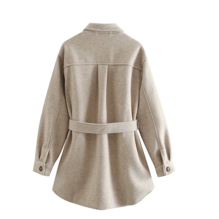 W&W Mode | Damen Mid-Length Wollmantel - Stilvoller und Eleganter Übermantel