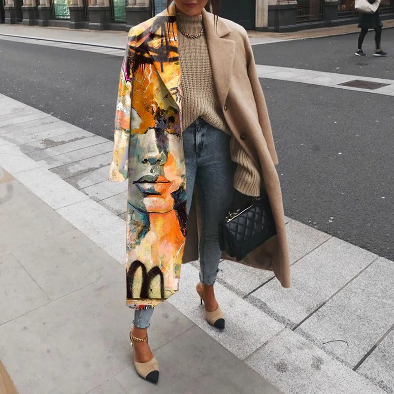 Langer Oversize-Trenchcoat für Damen