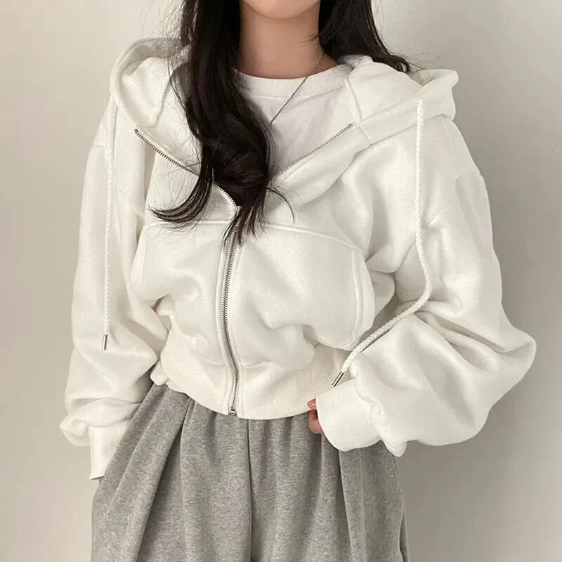 WW | Damen Kurze Strickjacke Mit Kapuze