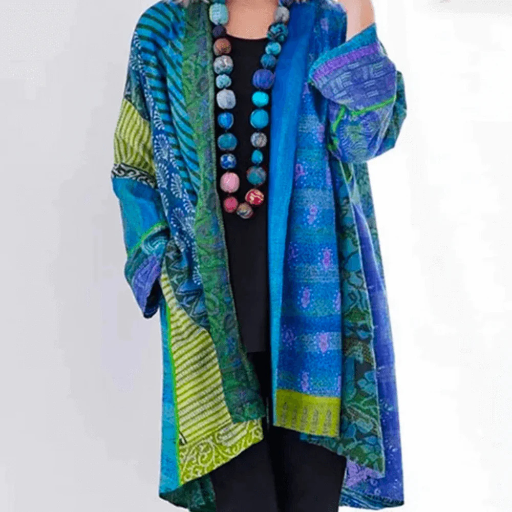 WW | Damen Blau Strickjacke Lang