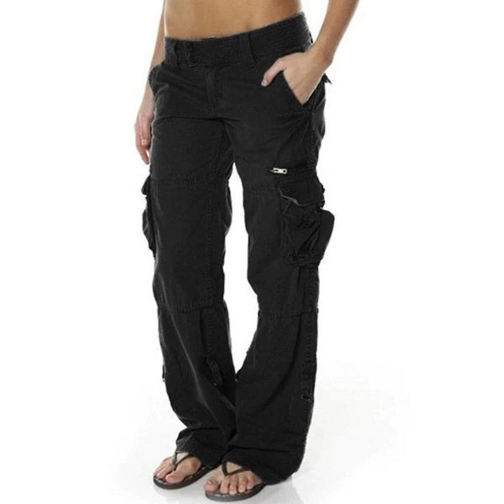 W&W Mode | Damen Cargo Hose in Schwarz