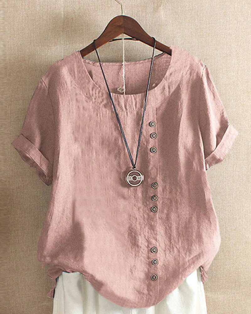 WW | Damen Stilvolle Kurzarm Bluse Elegant