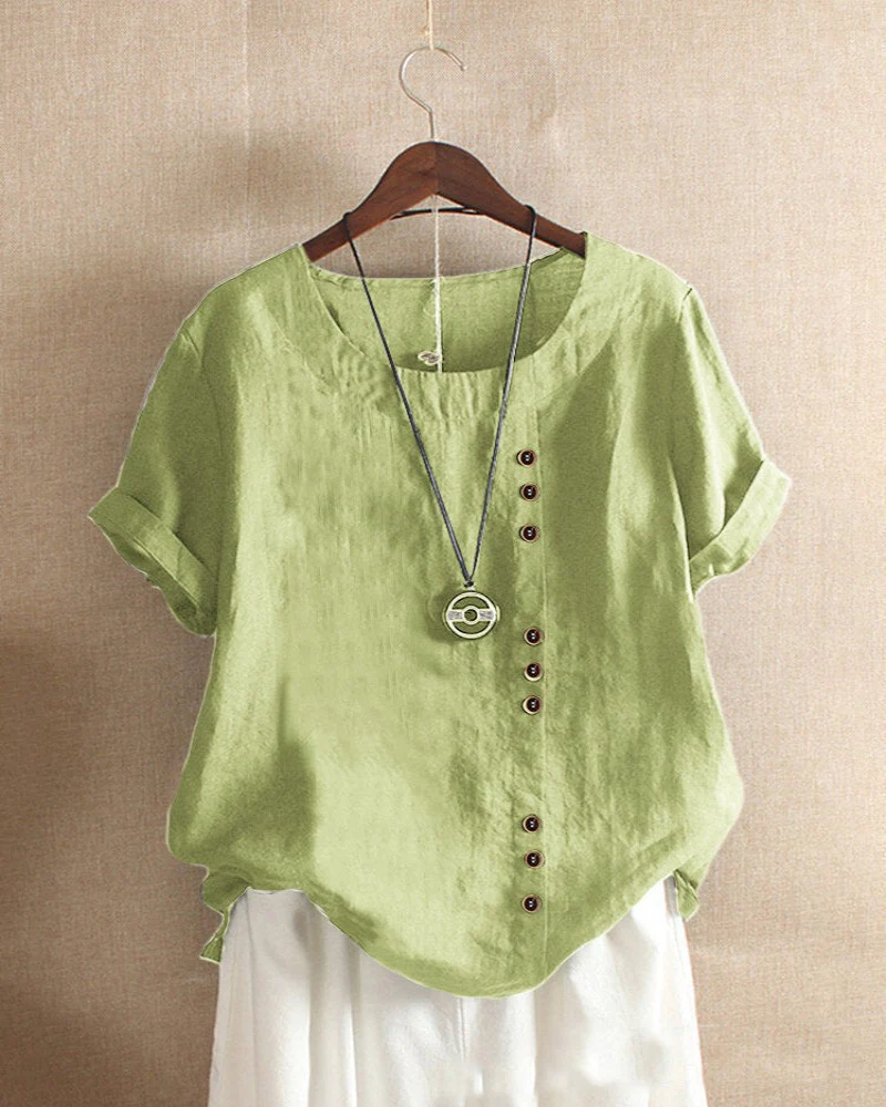 WW | Damen Stilvolle Kurzarm Bluse Elegant