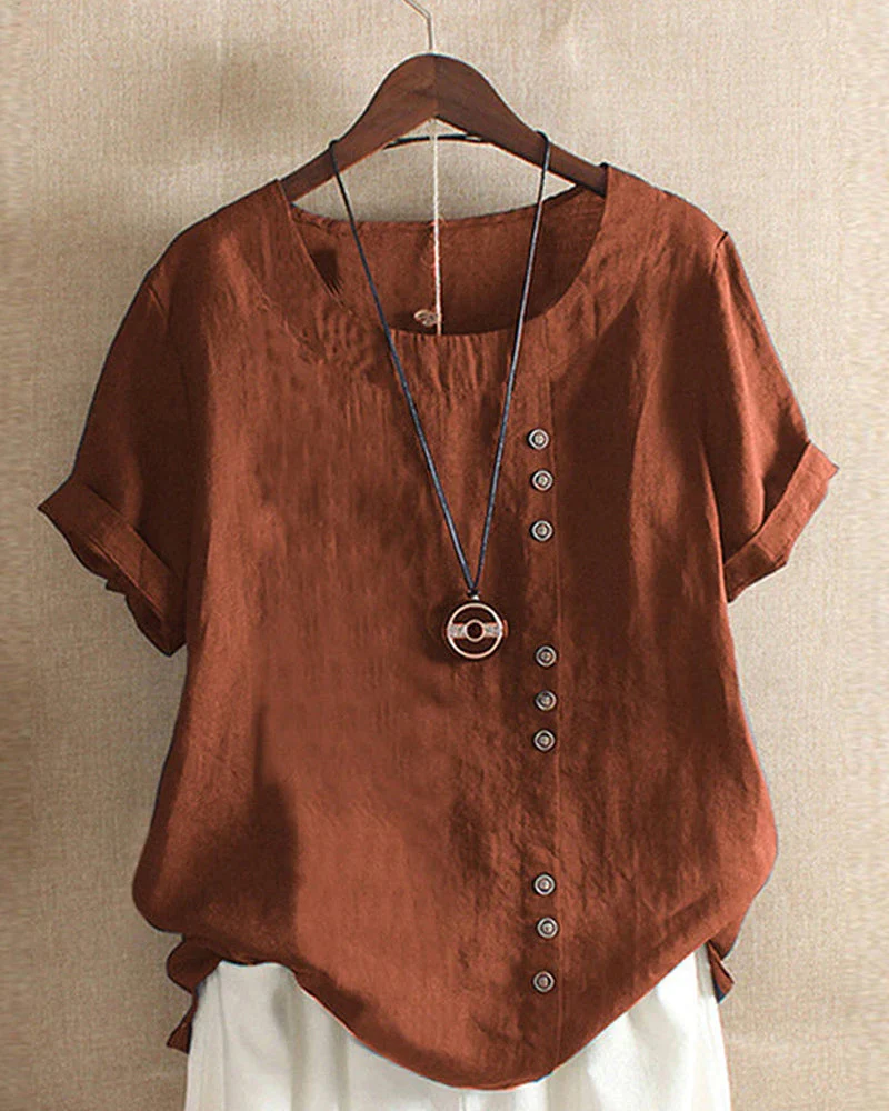 WW | Damen Stilvolle Kurzarm Bluse Elegant