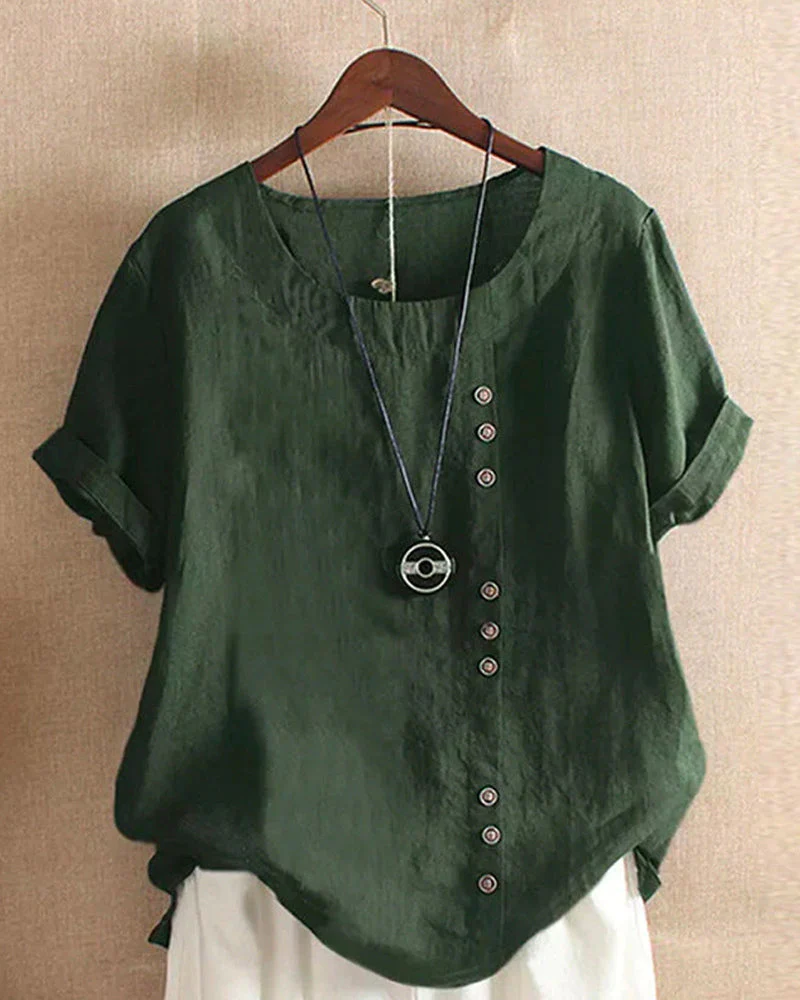 WW | Damen Stilvolle Kurzarm Bluse Elegant
