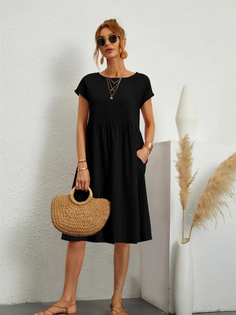 WW | Damen Elegant Sommerkleid Knielang