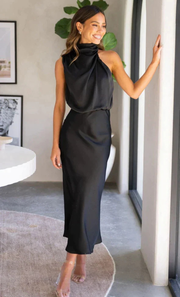 WW | Festlich Neckholder Kleid Midi