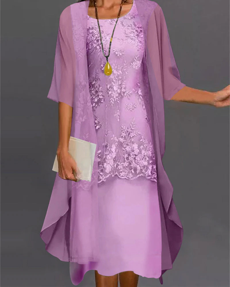 WW | Chiffon Kleid Festliche Midi