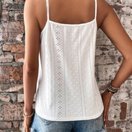 WW | Elegantes Ärmelloses Top mit Spitzenbesatz und Spaghetti Trägern