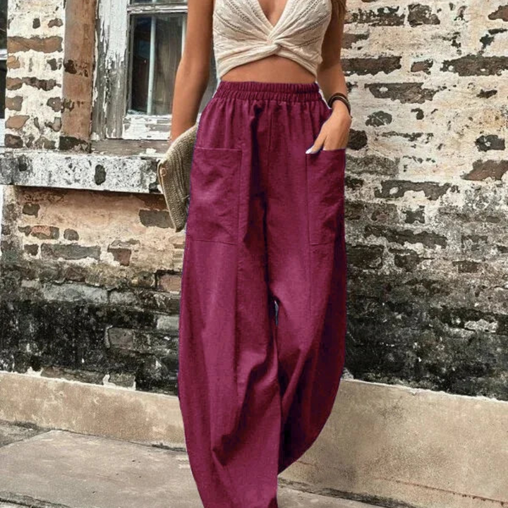 W&W Mode | Damen High-waist Hose Loose Fit