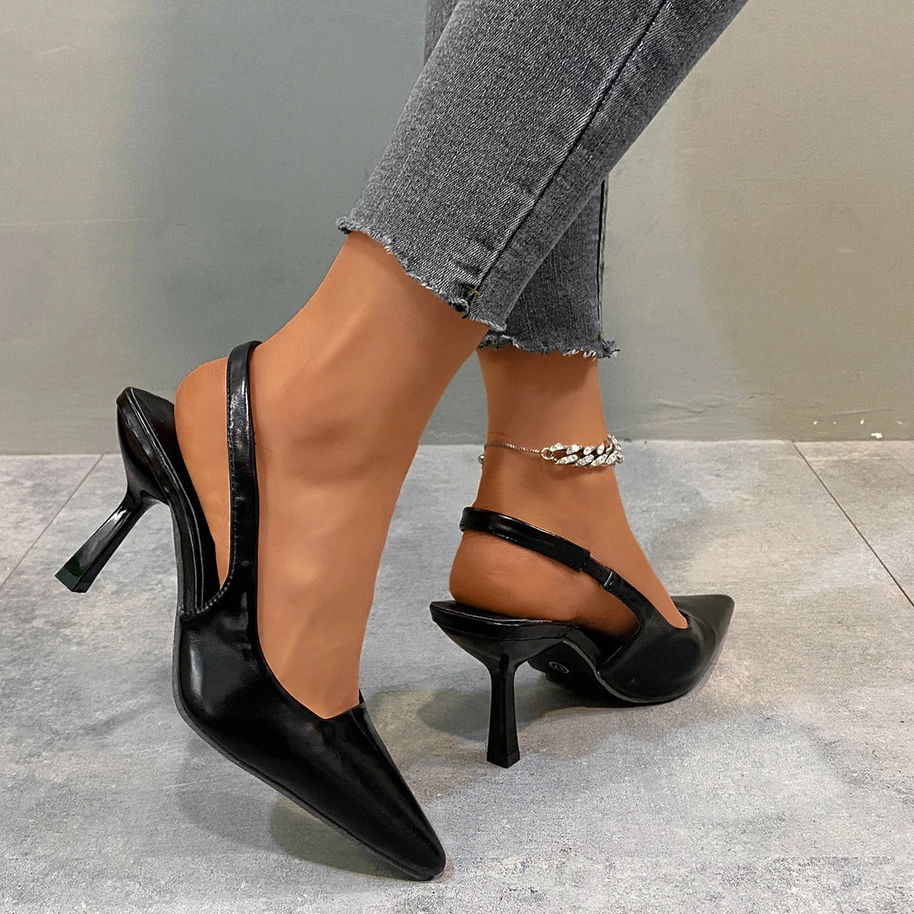 WW | Damen Schwarze Kitten Heels Elegant