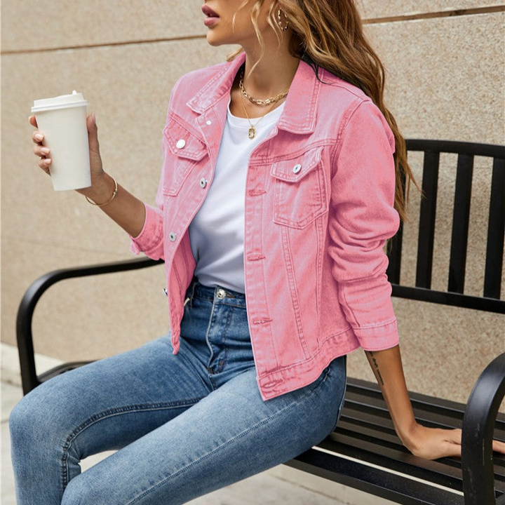 W&W Mode | Damen Kurz Jeansjacke Schwarz
