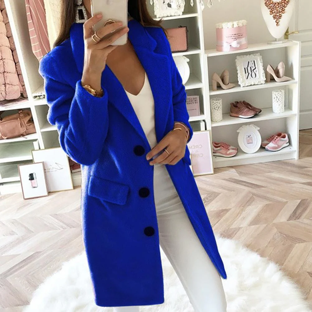 WW | Damen Elegante Trenchcoat Lange Mantel