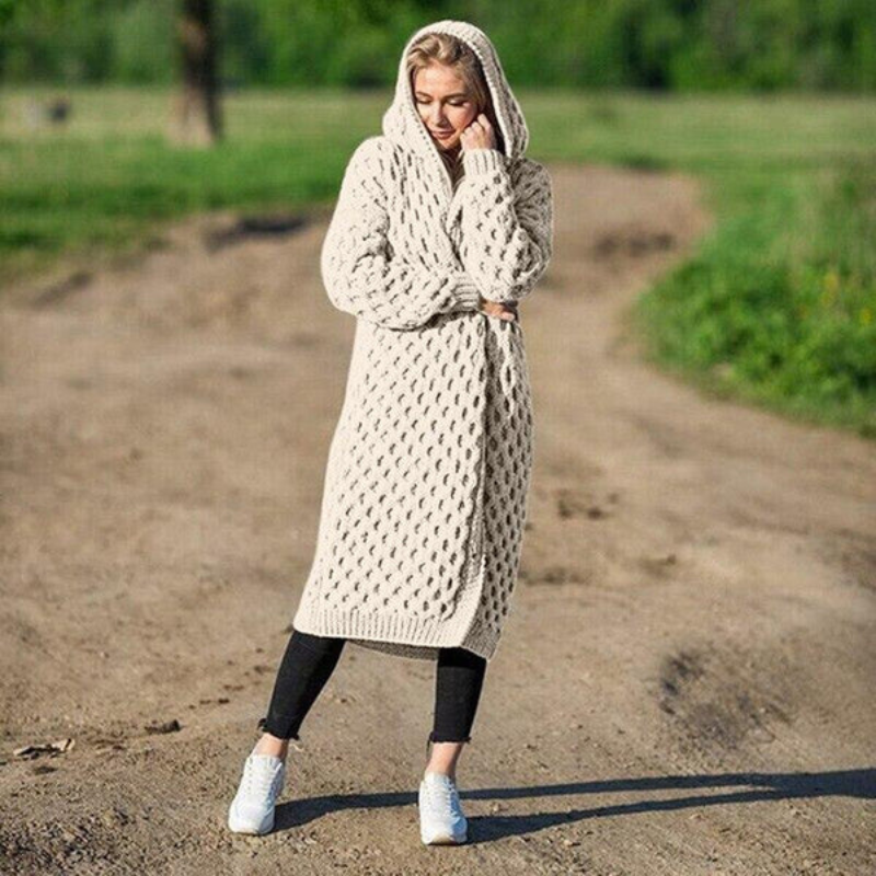 WW | Damen Lange Strickweste Modisch