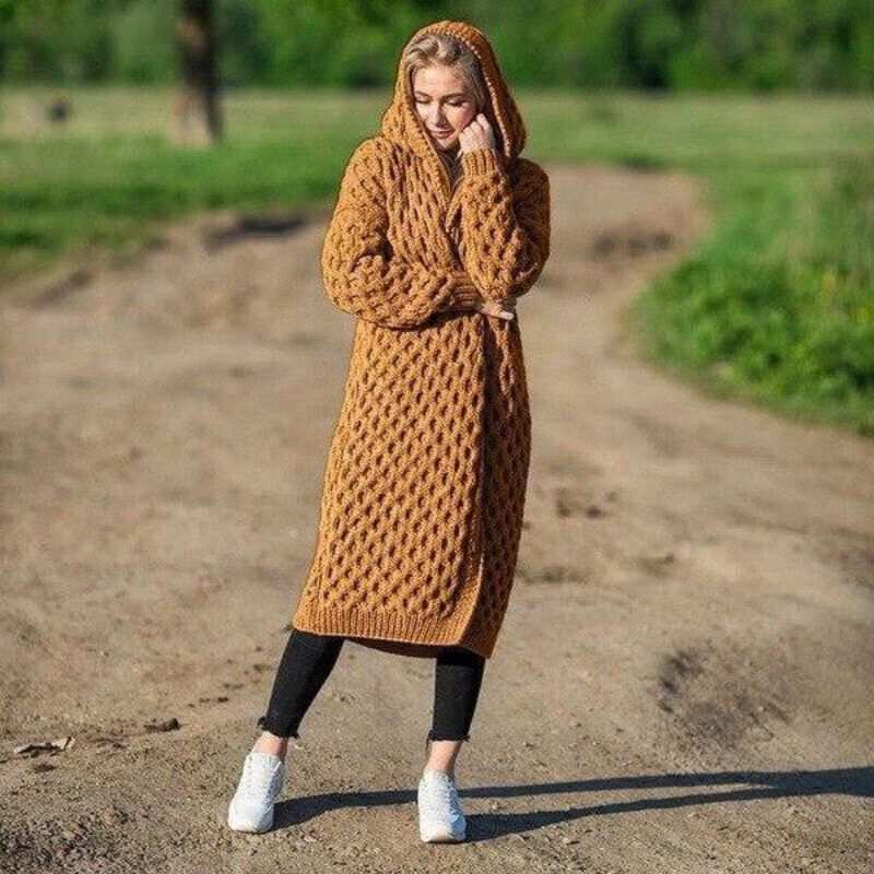 WW | Damen Lange Strickweste Modisch