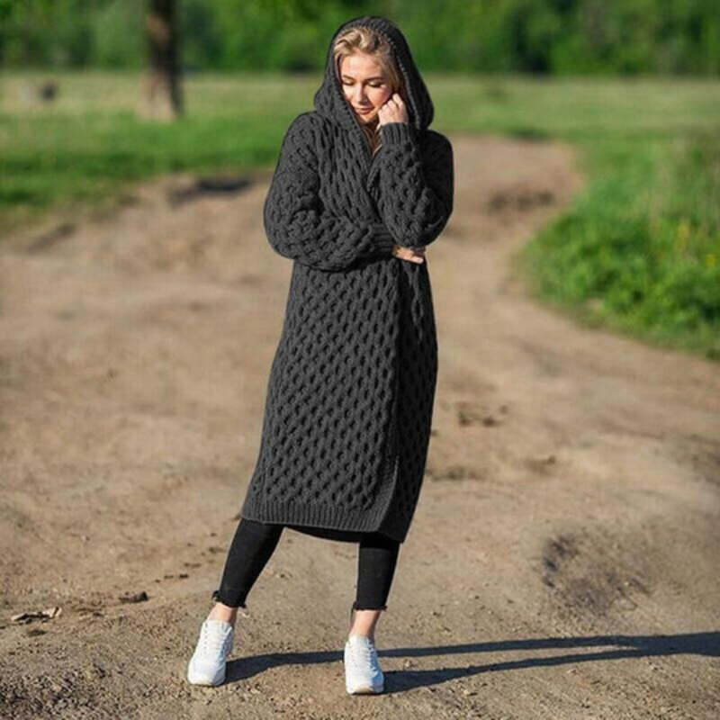 WW | Damen Lange Strickweste Modisch