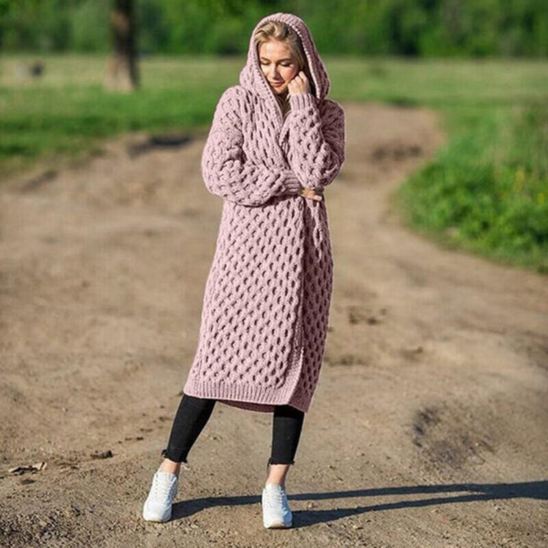 WW | Damen Lange Strickweste Modisch