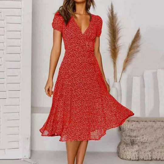 W&W Mode | Luftiges Midi Kleid Sommerstil