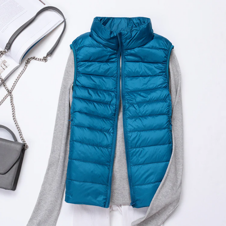W&W Mode | Damen Leichte Steppjacke Ärmellose Weste