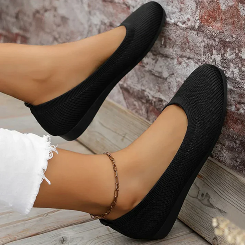 WW | Damen Schwarze Loafers Slip in Schuhe