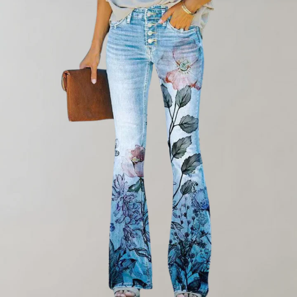 WW | Damen Moderne Weite Jeans Flared