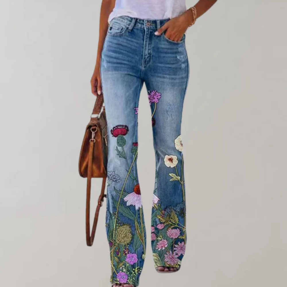 WW | Damen Moderne Weite Jeans Flared