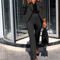 WW | Damen Elegant Anzug Zweiteiler Satz