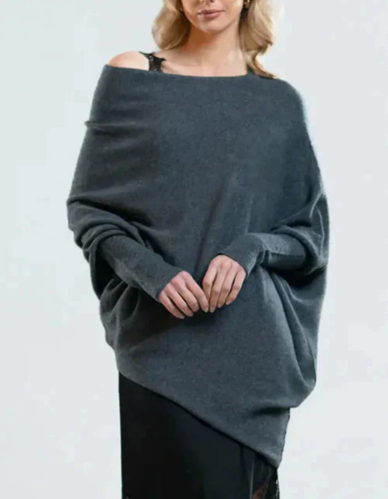 WW | Damen Schwarz Pullover Übergröße