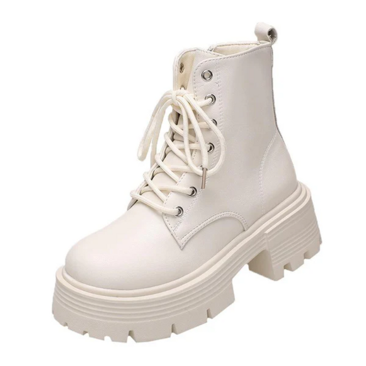 W&W Mode | Damen Plateau Stiefel Schwarz