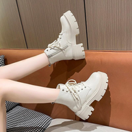 WW | Damen Plateau Stiefel Schwarz