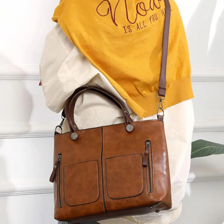 W&W Mode | Damen Shopper Handtasche Schwarz