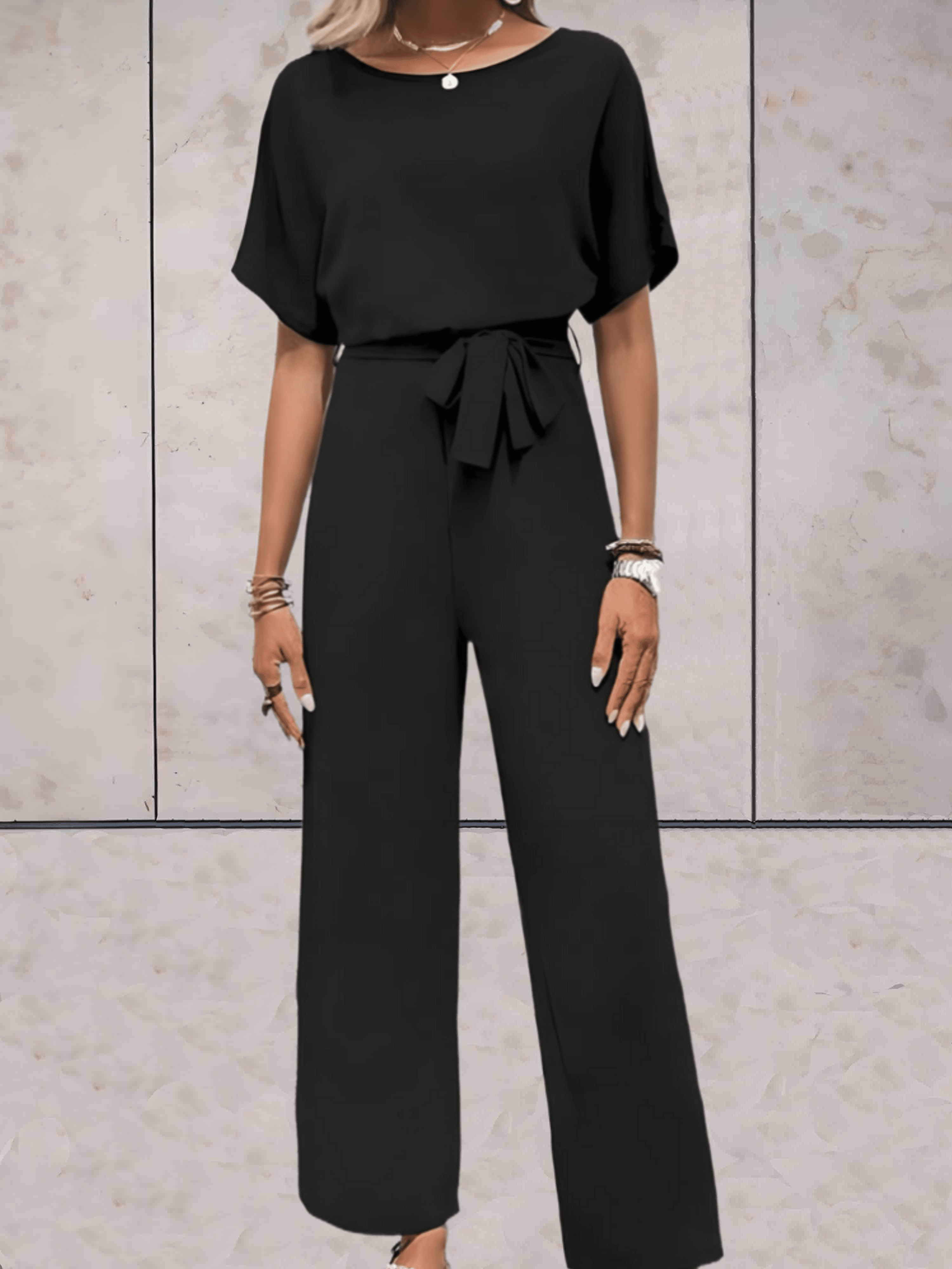 WW | Damen Eleganter Jumpsuit Schwarz